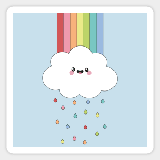 Cute Rainy Cloud & Rainbow Sticker